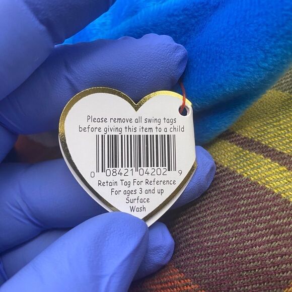 Mint condition rare/retired Ty BB Rocket the Bluejay and still in bag mini - Picture 10 of 13